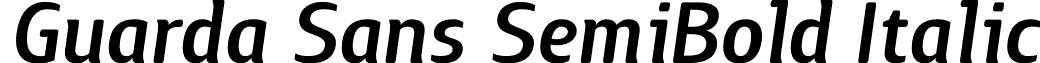 Guarda Sans SemiBold Italic font - GuardaSans-SemiBoldItalic.otf