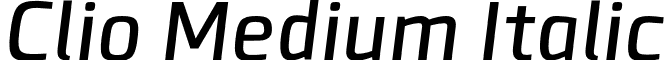 Clio Medium Italic font - LeType - ClioMediumItalic-Medium.otf