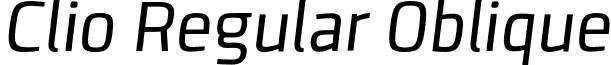 Clio Regular Oblique font - LeType - ClioRegularOblique.otf