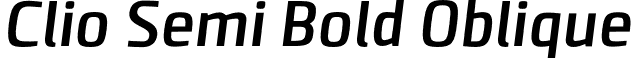 Clio Semi Bold Oblique font - LeType - ClioSemiBoldOblique-SemiBold.otf