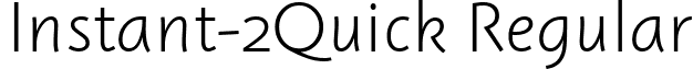 Instant-2Quick Regular font - Instant 2 Quick.ttf