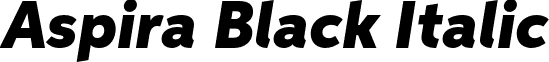 Aspira Black Italic font - Aspira Black Italic.otf