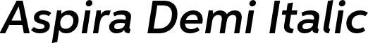 Aspira Demi Italic font - Aspira Demi Italic.otf