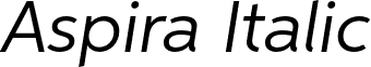 Aspira Italic font - Aspira Italic.otf
