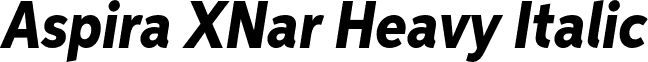 Aspira XNar Heavy Italic font - Aspira XNarrow Heavy Italic.otf