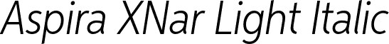 Aspira XNar Light Italic font - Aspira XNarrow Light Italic.otf