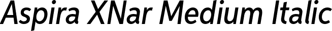 Aspira XNar Medium Italic font - Aspira XNarrow Medium Italic.otf