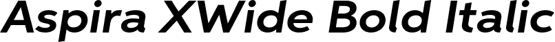 Aspira XWide Bold Italic font - Aspira XWide Bold Italic.otf