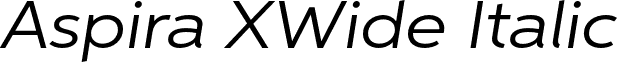 Aspira XWide Italic font - Aspira XWide Italic.otf