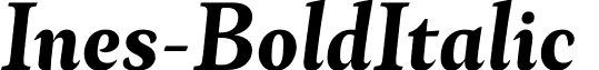 Ines-BoldItalic & font - Ines Bold Italic.otf