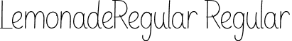 LemonadeRegular Regular font - Lemonade_regular.ttf