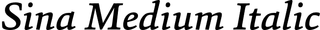 Sina Medium Italic font - Sina-MediumItalic.otf