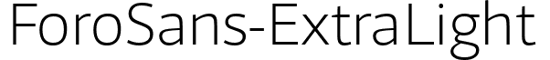 ForoSans-ExtraLight & font - ForoSans-ExtraLight.ttf