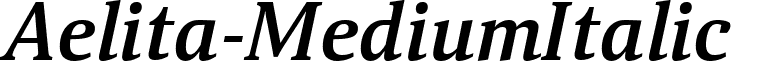 Aelita-MediumItalic & font - Aelita-MediumItalic.ttf
