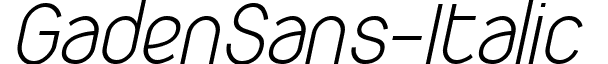 GadenSans-Italic & font - GadenSans-Italic.ttf