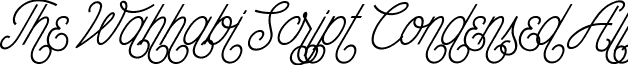 The Wahhabi Script Condensed Alt font - The Wahhabi Script Butt Cap Alt.ttf