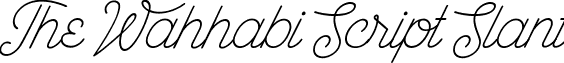 The Wahhabi Script Slant font - The Wahhabi Script Slant.ttf