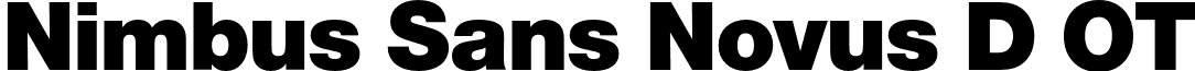 Nimbus Sans Novus D OT font - NimbusSansNovusDOT-Bla.otf