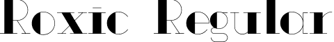 Roxic Regular font - Roxic-Regular.otf