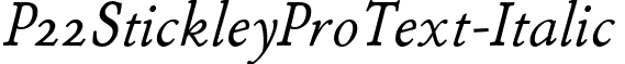 P22StickleyProText-Italic & font - P22StickleyProText-Italic.ttf
