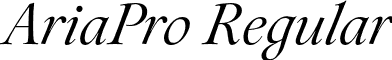 AriaPro Regular font - Aria Pro Italic.otf