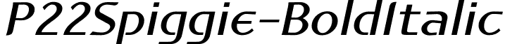 P22Spiggie-BoldItalic & font - P22Spiggie-BoldItalic.otf