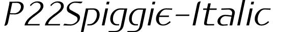 P22Spiggie-Italic & font - P22Spiggie-Italic.otf