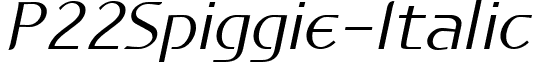 P22Spiggie-Italic & font - P22Spiggie-Italic.ttf