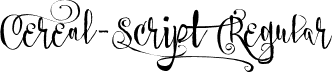 Cereal-Script Regular font - Cereal-Script.otf