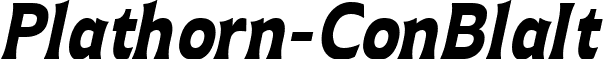 Plathorn-ConBlaIt & font - Plathorn Condensed Black Italic (2).ttf