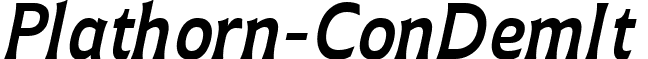 Plathorn-ConDemIt & font - Plathorn Condensed Demi Italic (2).ttf