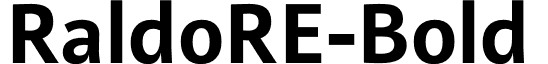 RaldoRE-Bold & font - RaldoRE-Bold.otf