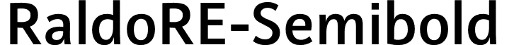 RaldoRE-Semibold & font - RaldoRE-Semibold.otf