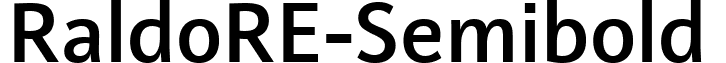 RaldoRE-Semibold & font - RaldoRE-Semibold.ttf