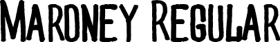 Maroney Regular font - Maroney.ttf