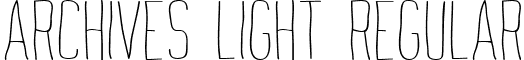 Archives Light Regular font - archives-light.ttf