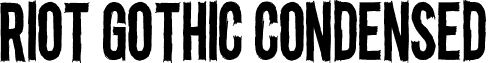 Riot Gothic Condensed font - RiotGothic-Condensed.otf