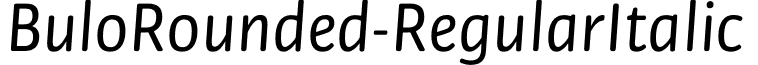 BuloRounded-RegularItalic & font - BuloRounded-RegularItalic.otf