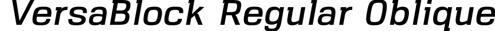 VersaBlock Regular Oblique font - VersaBlock-RegularOblique.ttf