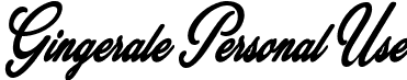 Gingerale Personal Use font - Gingerale Personal Use.ttf