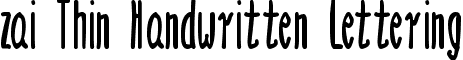zai Thin Handwritten Lettering font - zai_ThinHandwrittenLettering.ttf