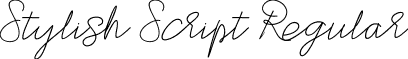Stylish Script Regular font - Stylish Script.ttf