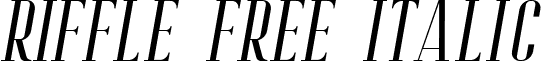 Riffle Free Italic font - riffle-italic.ttf