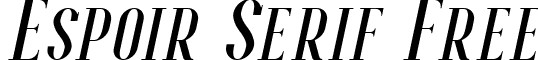 Espoir Serif Free font - espoir-serif-italic.ttf