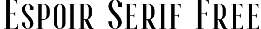 Espoir Serif Free font - espoir-serif.ttf