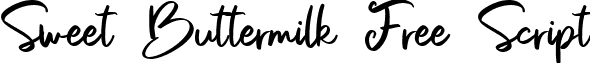 Sweet Buttermilk Free Script font - sweet-buttermilk-script-free.ttf