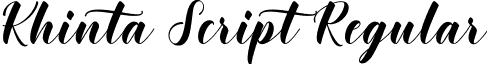 Khinta Script Regular font - khinta-script.ttf