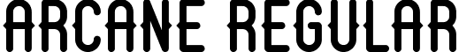 Arcane Regular font - arcane.ttf