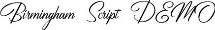 Birmingham Script DEMO font - birmingham-script-demo.ttf