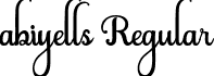 abiyells Regular font - Abiyells.ttf